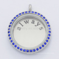 New design always letter silver round stainless steel plates for locket jewelry